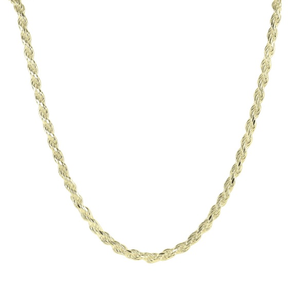 14K Gold Rope Chain • Diamond Cut Rope Chain • Real Silver • Men Chain •… - Picture 4 of 13
